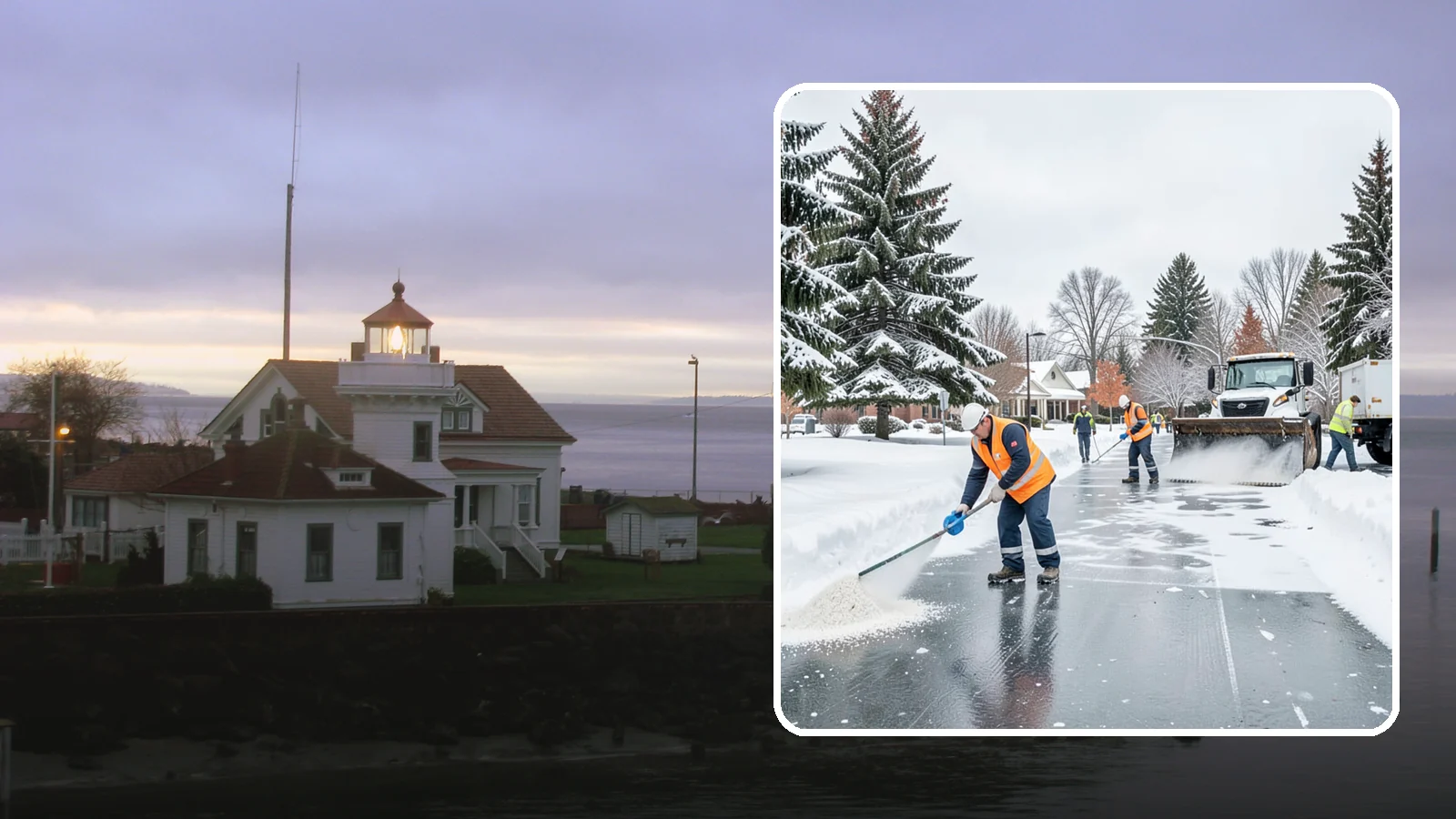 Municipal Deicing in Mukilteo, Snohomish County, WA - Deicing for municipal properties, keeping public entrances, civic walkways, and government lots safe for staff and citizens...