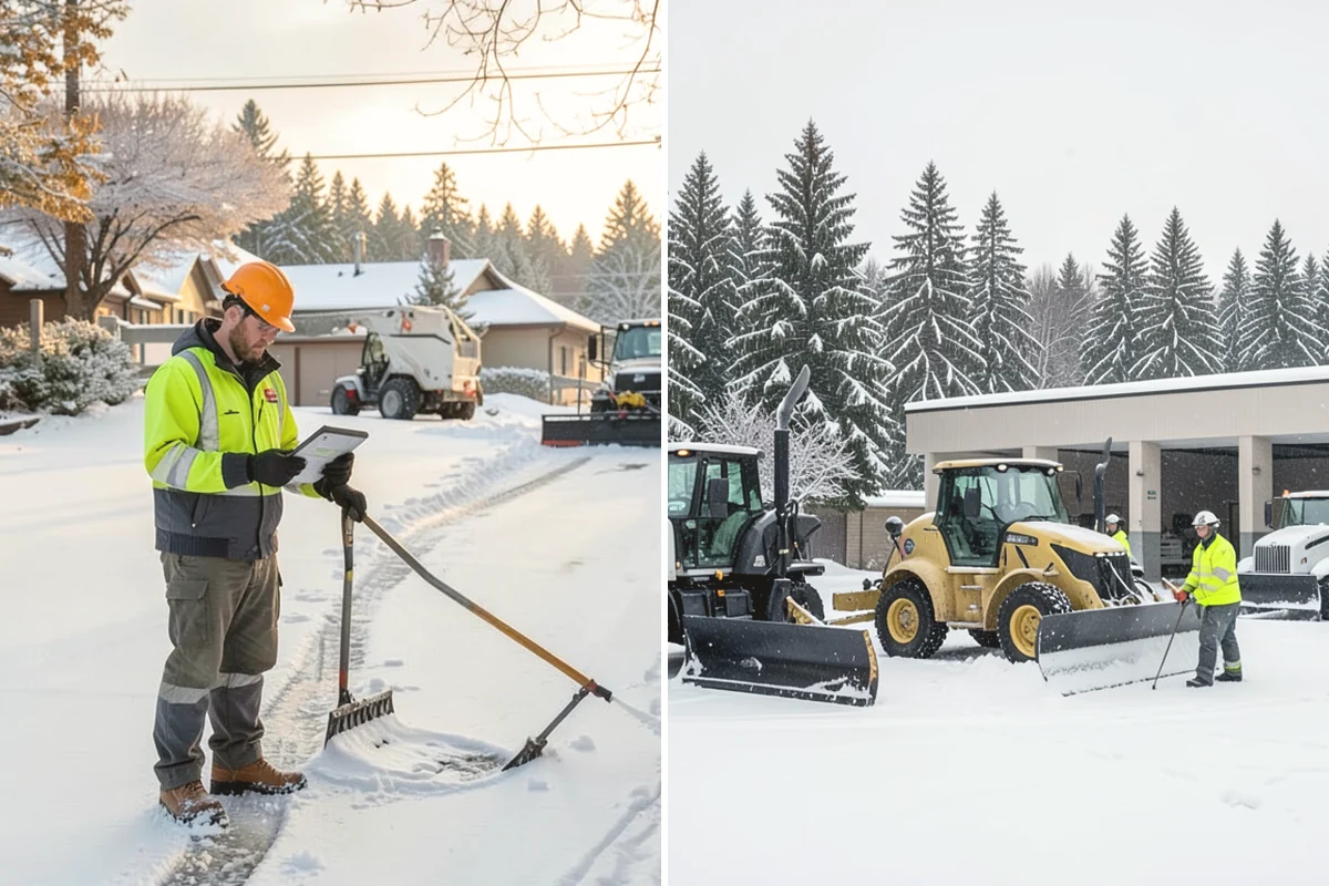 Municipal Deicing in Mukilteo, Snohomish County, WA - Map public entrances, plazas, ramps, and lots with facilities staff