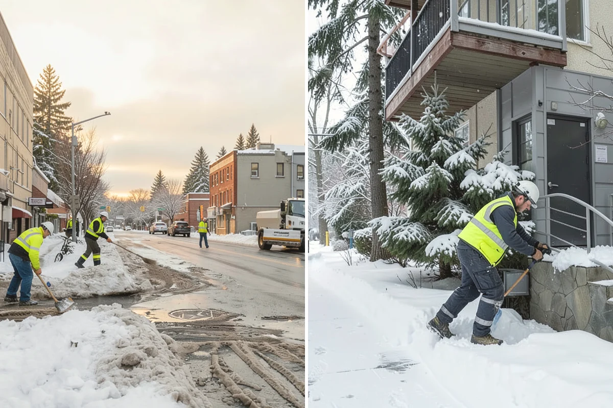 Municipal Deicing in North Bend, King County, WA - Map public entrances, plazas, ramps, and lots with facilities staff