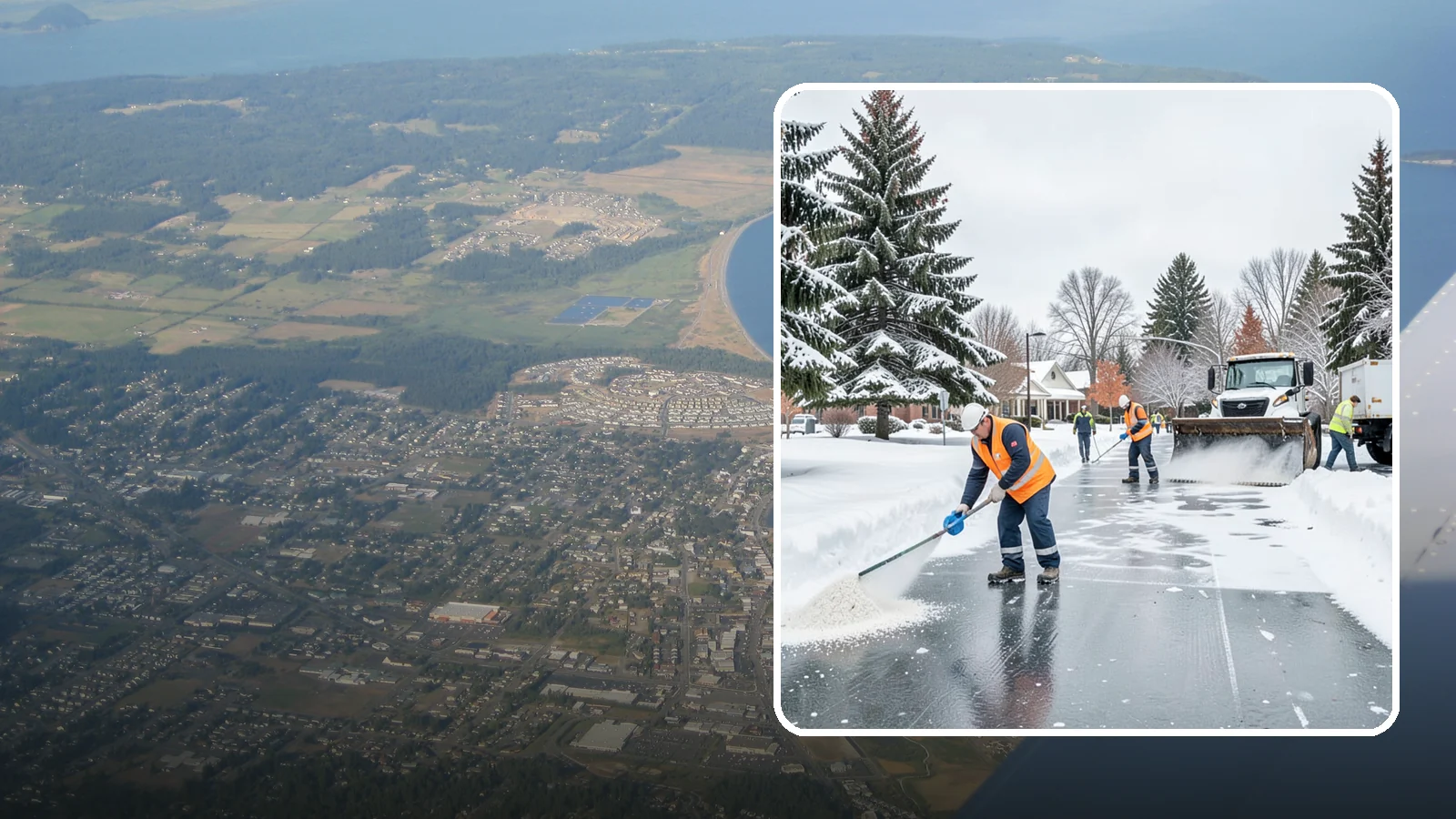 Municipal Deicing in Oak Harbor, Island County, WA - Deicing for municipal properties, keeping public entrances, civic walkways, and government lots safe for staff and citizens...