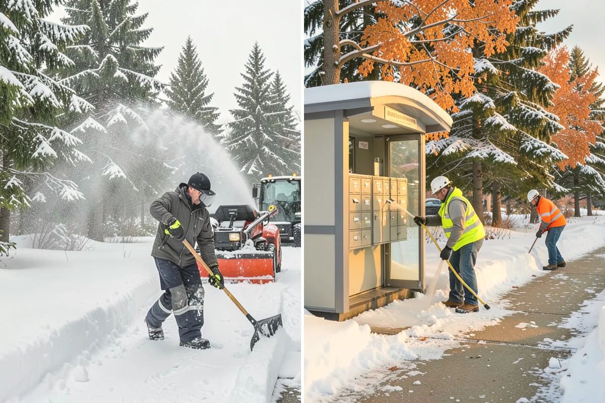 Municipal Deicing in Orting, Pierce County, WA - Map public entrances, plazas, ramps, and lots with facilities staff