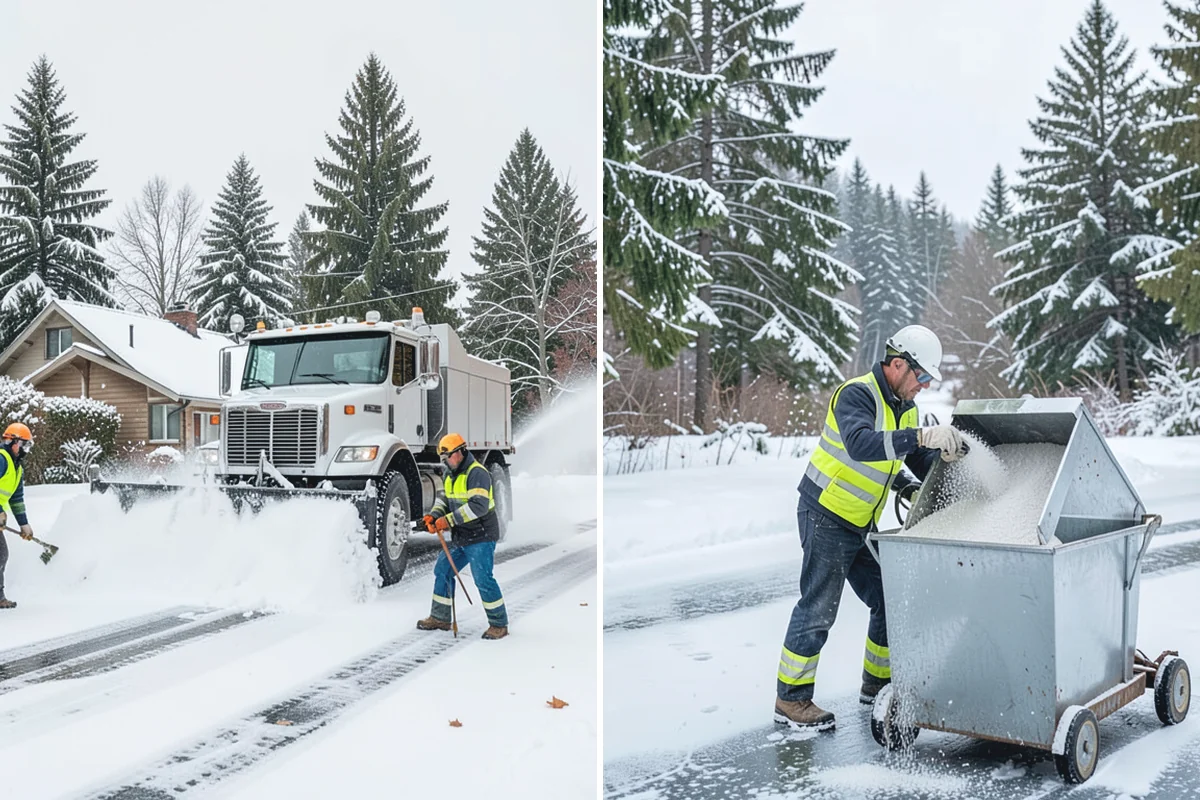 Municipal Deicing in Renton, King County, WA - Map public entrances, plazas, ramps, and lots with facilities staff