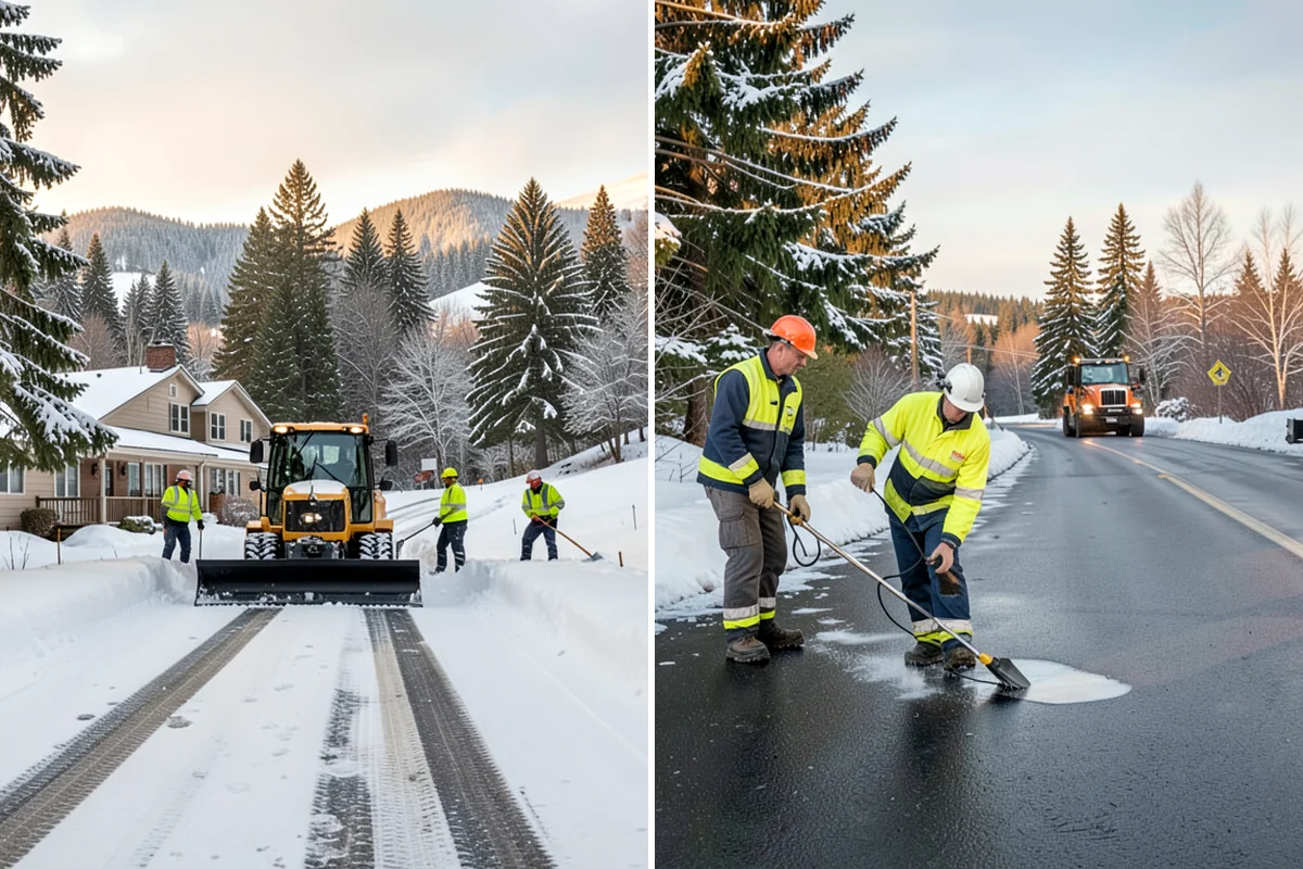 Municipal Deicing in SeaTac, King County, WA - Map public entrances, plazas, ramps, and lots with facilities staff