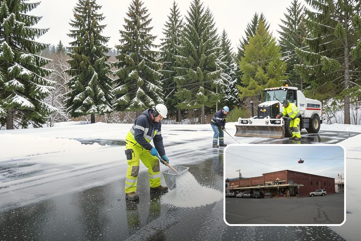 Municipal Deicing in Sedro-Woolley, Skagit County, WA - Keeps public entrances and civic plazas safe for citizens