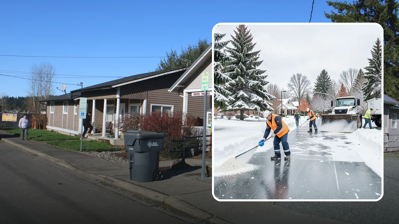 Municipal Deicing in South Prairie, Pierce County, WA - Deicing for municipal properties, keeping public entrances, civic walkways, and government lots safe for staff and citizens...