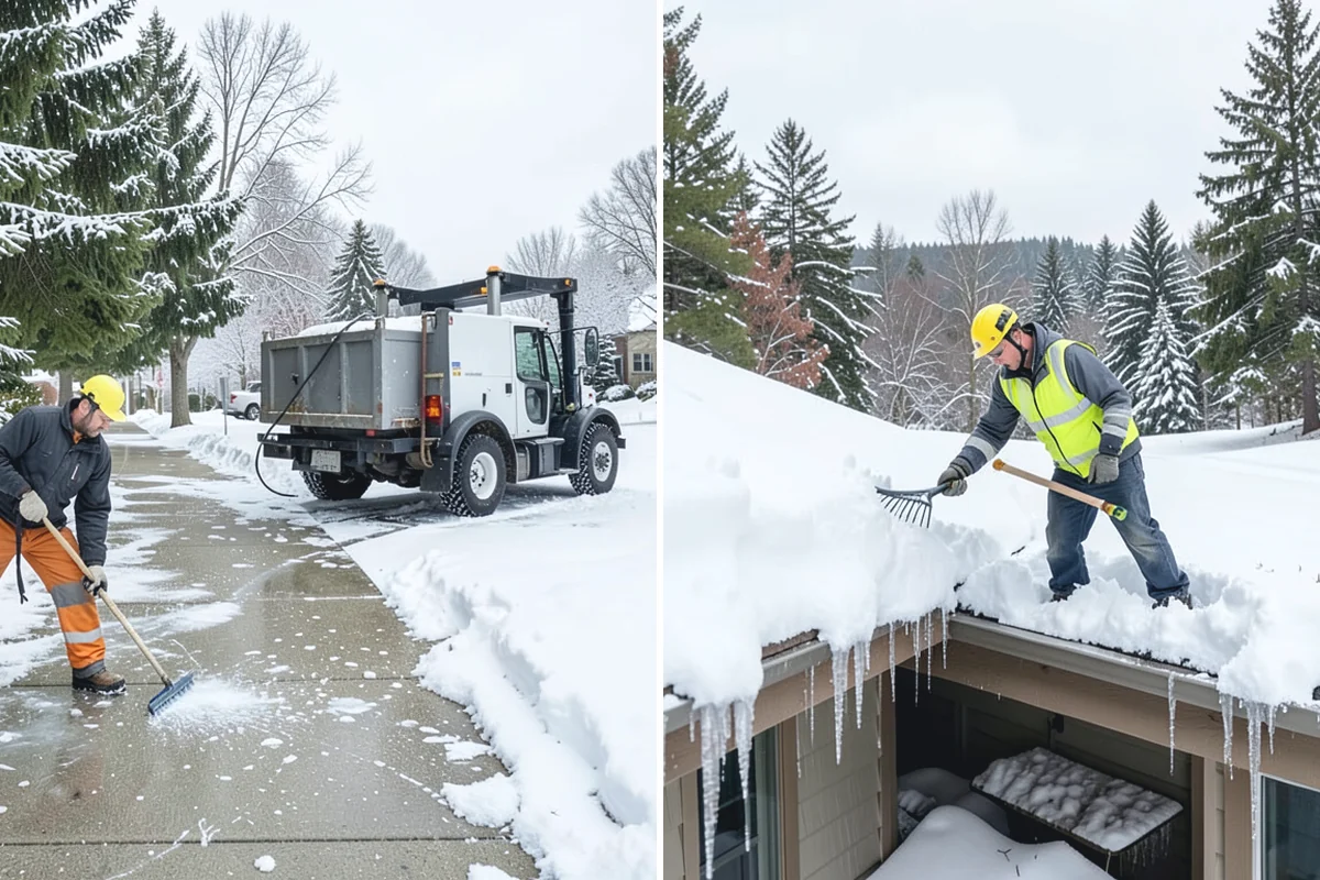 Municipal Deicing in South Prairie, Pierce County, WA - Map public entrances, plazas, ramps, and lots with facilities staff