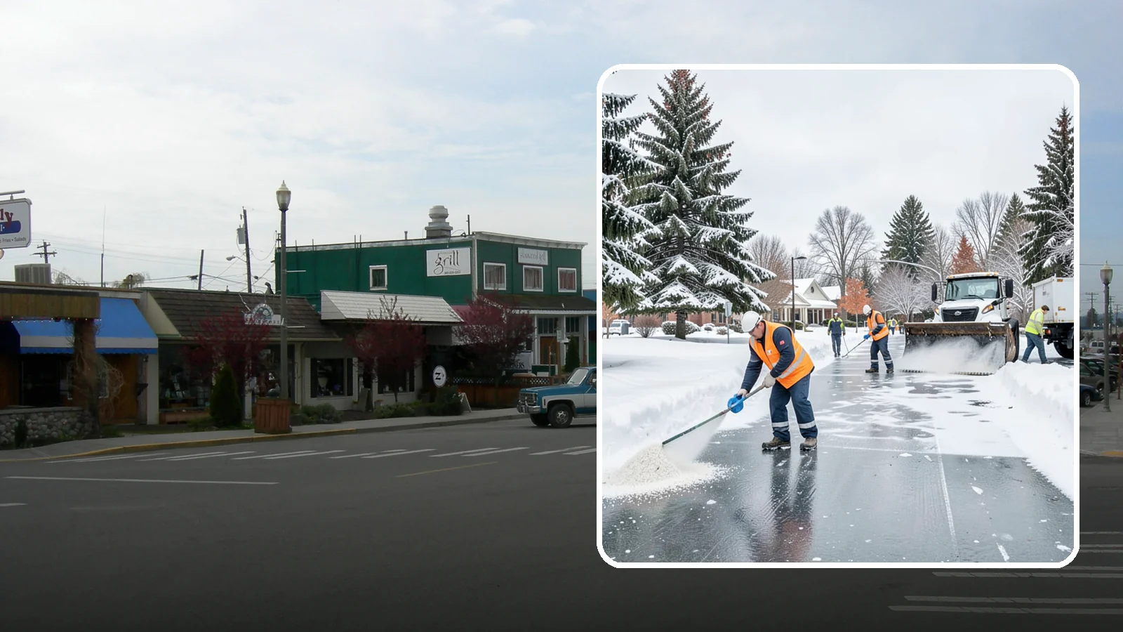 Municipal Deicing in Stanwood, Snohomish County, WA - Deicing for municipal properties, keeping public entrances, civic walkways, and government lots safe for staff and citizens...