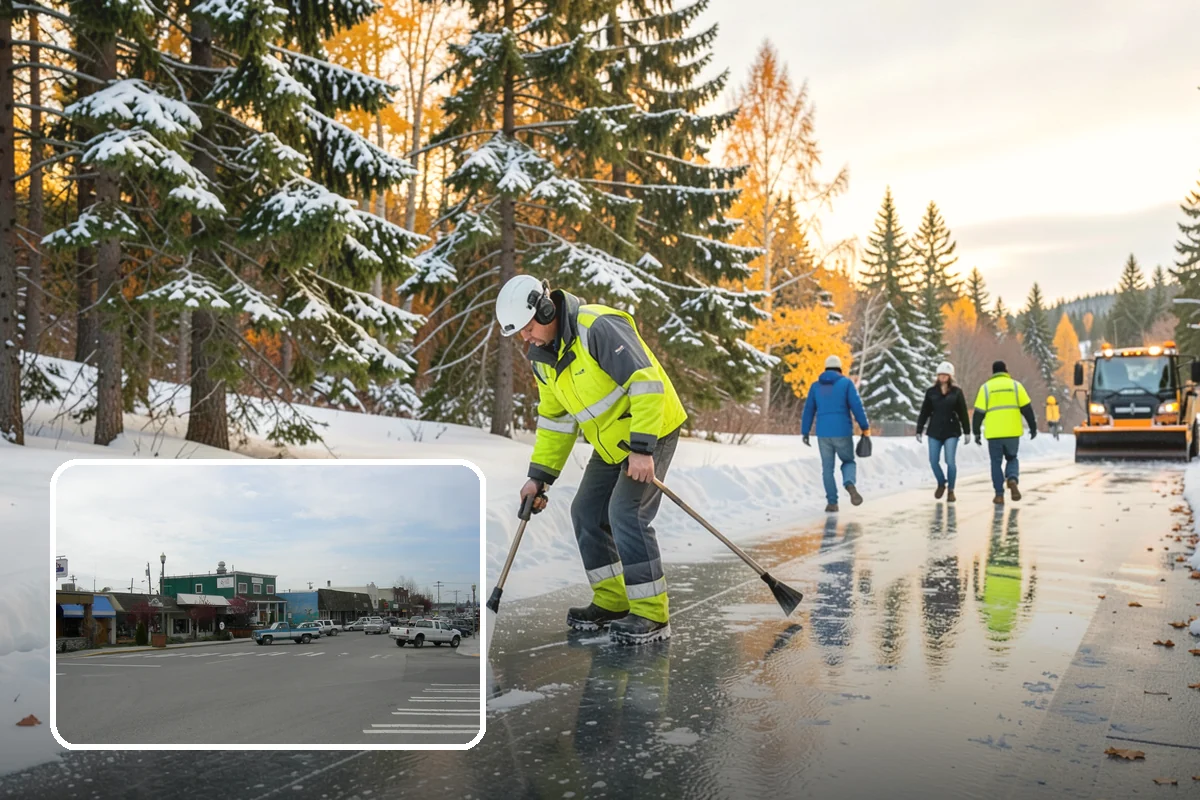 Municipal Deicing in Stanwood, Snohomish County, WA - Keeps public entrances and civic plazas safe for citizens