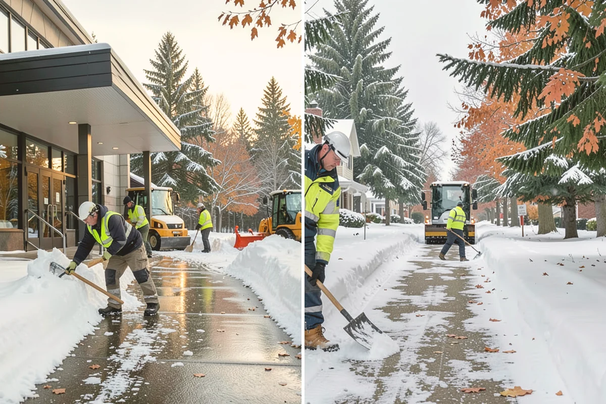 Municipal Deicing in Stanwood, Snohomish County, WA - Map public entrances, plazas, ramps, and lots with facilities staff