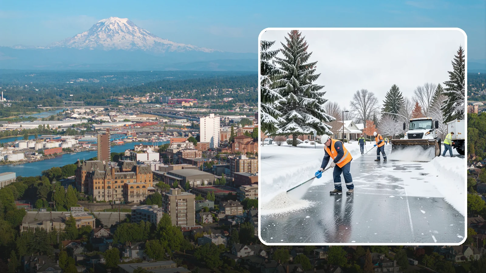 Municipal Deicing in Tacoma, Pierce County, WA - Deicing for municipal properties, keeping public entrances, civic walkways, and government lots safe for staff and citizens...