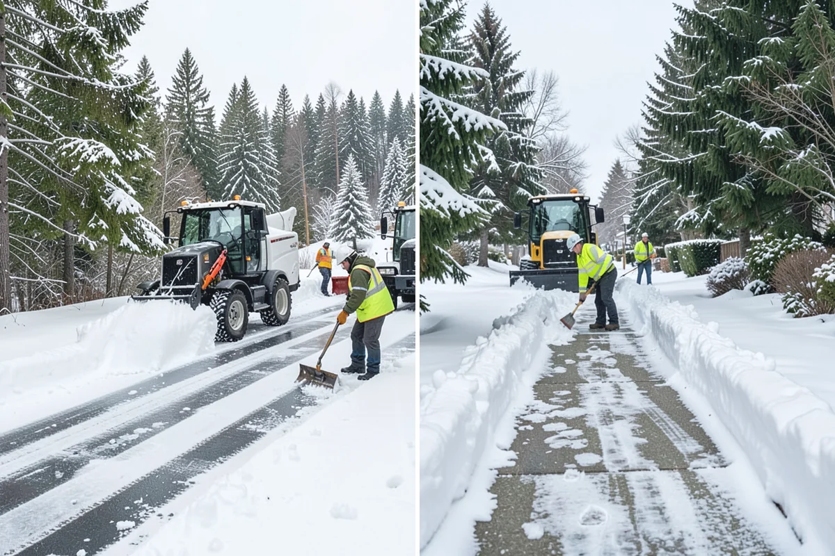 Municipal Deicing in Wilkeson, Pierce County, WA - Map public entrances, plazas, ramps, and lots with facilities staff