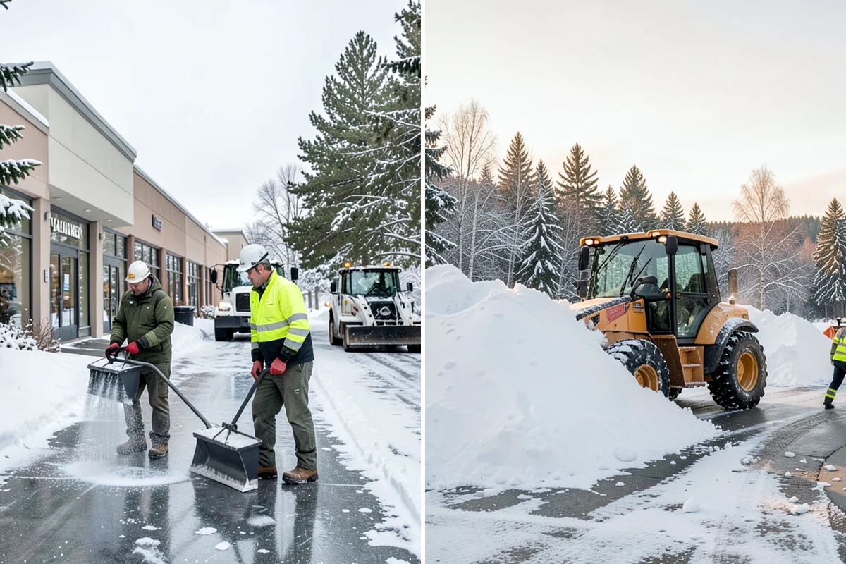 Municipal Parking Lot Snow Removal in Arlington, Snohomish County, WA - Coordinate public lots, staff parking, and entrances with facility staff