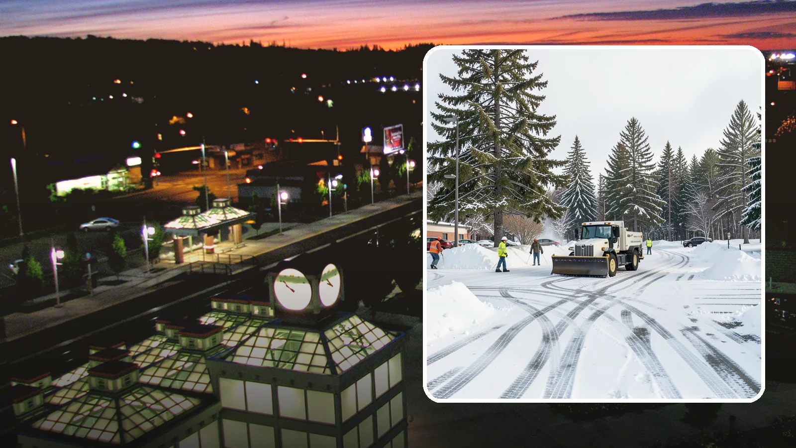 Municipal Parking Lot Snow Removal in Auburn, King County, WA - We clear municipal building lots so Western Washington residents and staff can reach public services in any winter weather.