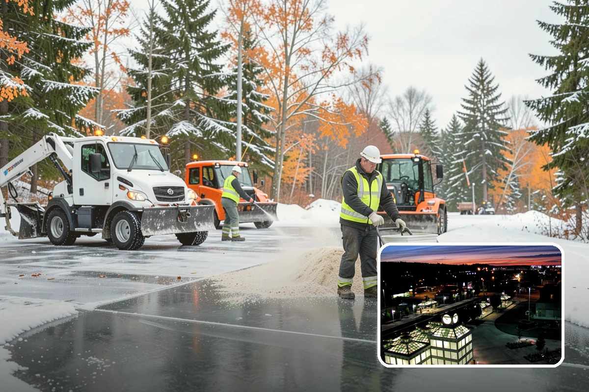 Municipal Parking Lot Snow Removal in Auburn, King County, WA - Public and staff parking stay open so services continue during storms