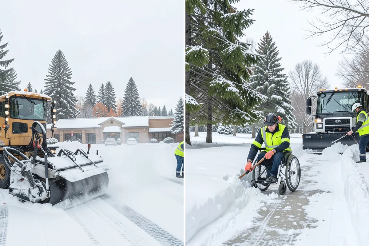 Municipal Parking Lot Snow Removal in Auburn, King County, WA - Coordinate public lots, staff parking, and entrances with facility staff
