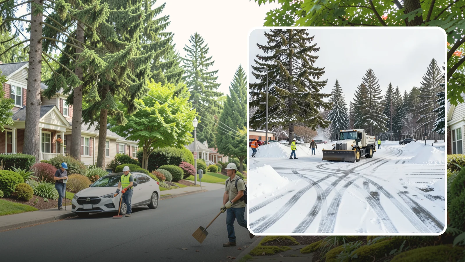 Municipal Parking Lot Snow Removal in Beaux Arts Village, King County, WA - We clear municipal building lots so Western Washington residents and staff can reach public services in any winter weather.