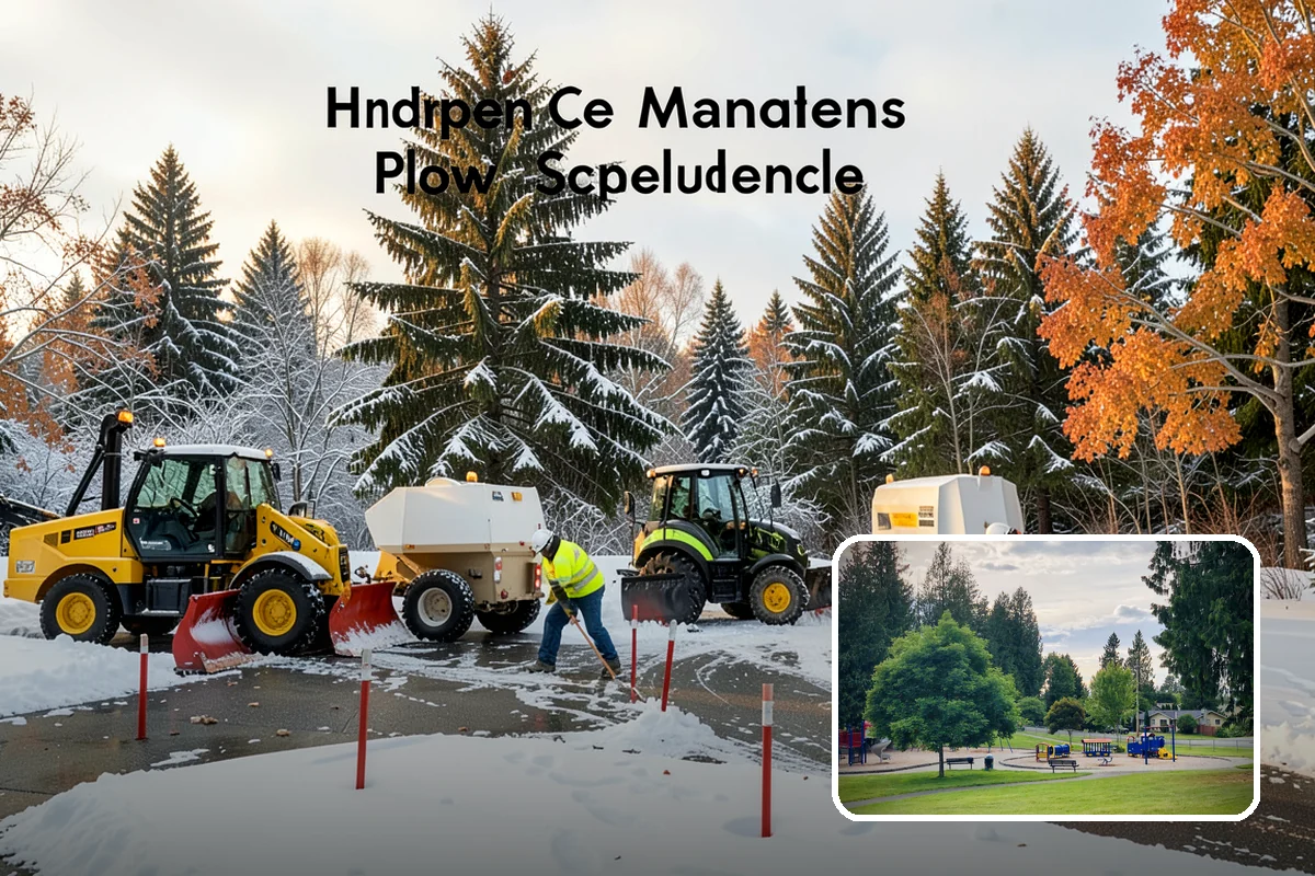 Municipal Parking Lot Snow Removal in Bonney Lake, Pierce County, WA - Public and staff parking stay open so services continue during storms