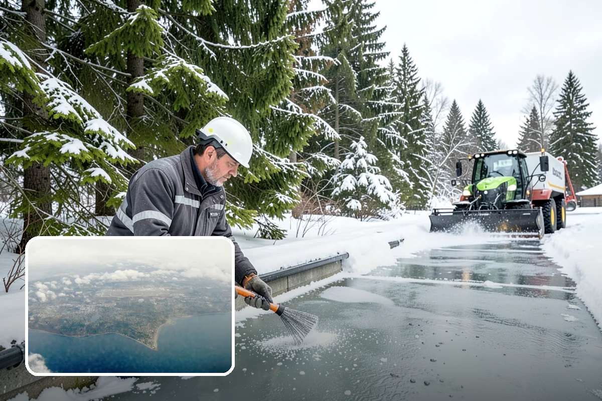 Municipal Parking Lot Snow Removal in Burien, King County, WA - Public and staff parking stay open so services continue during storms