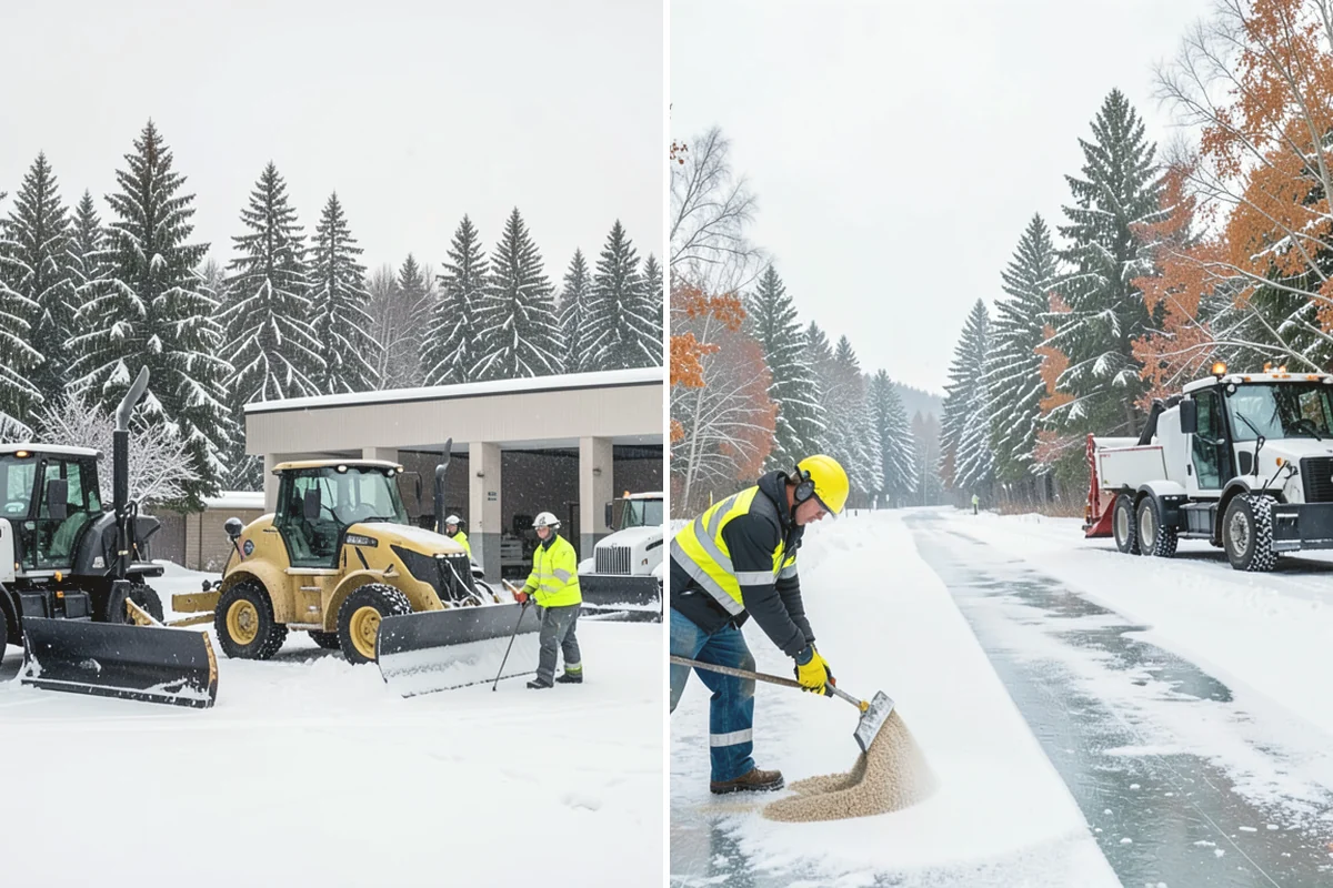 Municipal Parking Lot Snow Removal in Burlington, Skagit County, WA - Coordinate public lots, staff parking, and entrances with facility staff