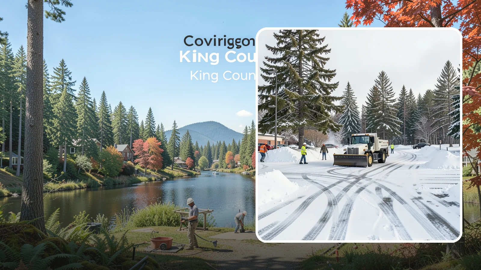 Municipal Parking Lot Snow Removal in Covington, King County, WA - We clear municipal building lots so Western Washington residents and staff can reach public services in any winter weather.