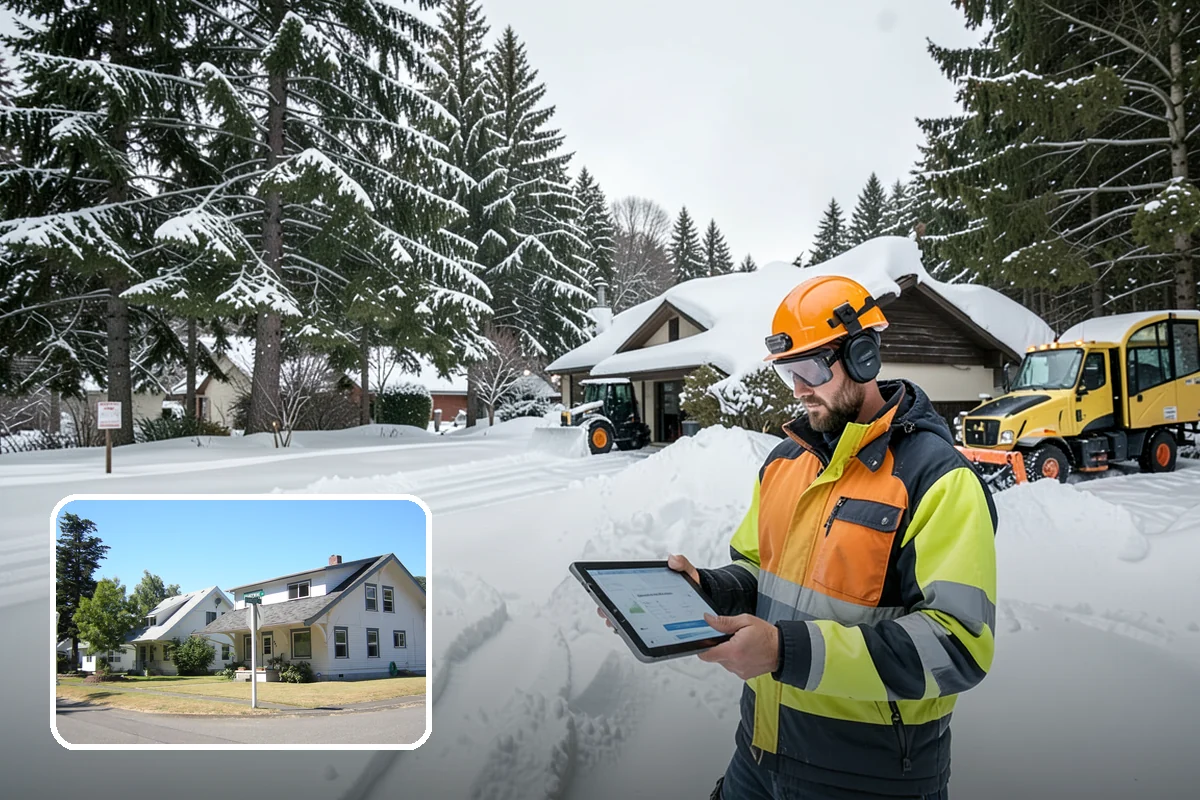 Municipal Parking Lot Snow Removal in DuPont, Pierce County, WA - Public and staff parking stay open so services continue during storms