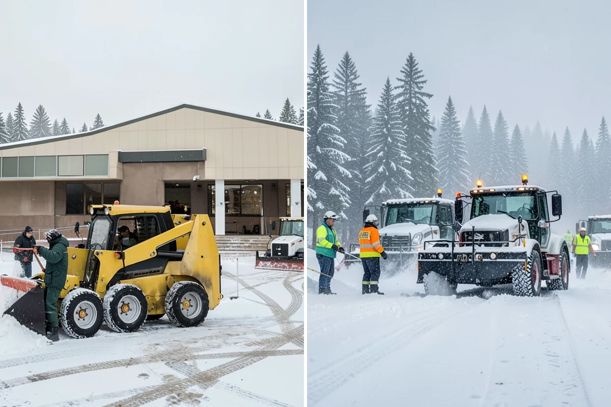 Municipal Parking Lot Snow Removal in DuPont, Pierce County, WA - Coordinate public lots, staff parking, and entrances with facility staff