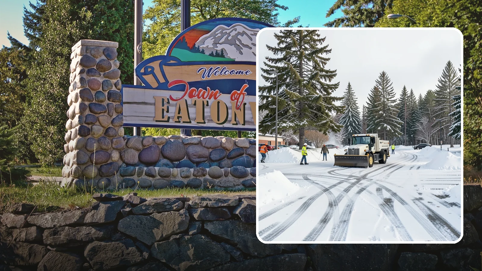 Municipal Parking Lot Snow Removal in Eatonville, Pierce County, WA - We clear municipal building lots so Western Washington residents and staff can reach public services in any winter weather.