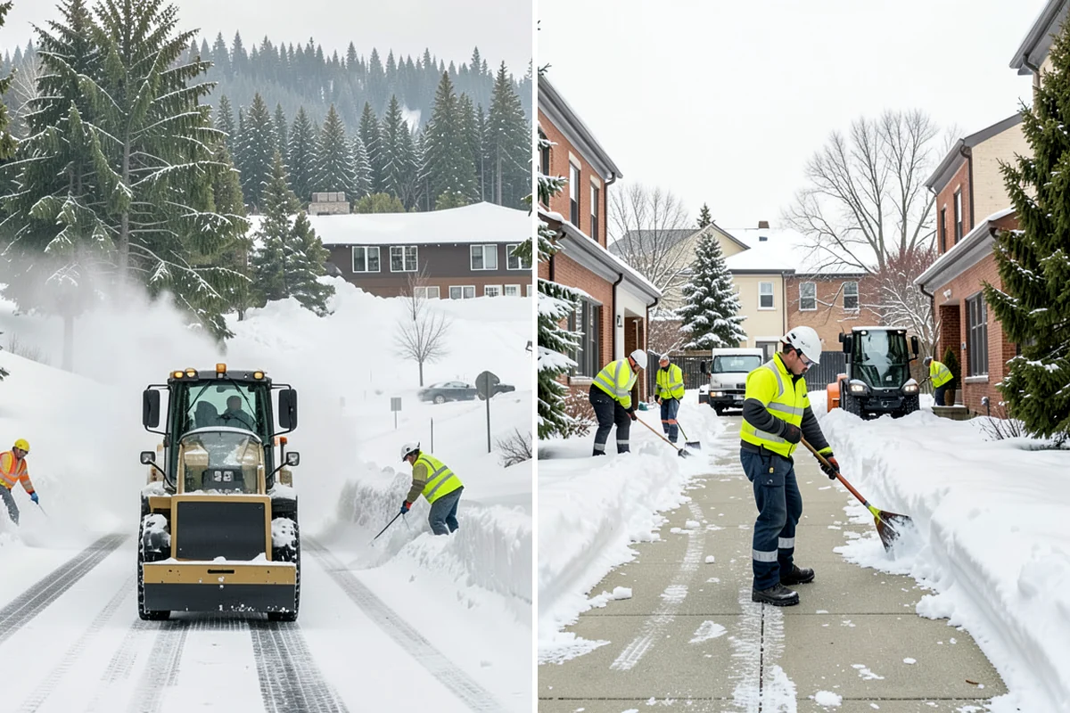 Municipal Parking Lot Snow Removal in Everett, Snohomish County, WA - Coordinate public lots, staff parking, and entrances with facility staff