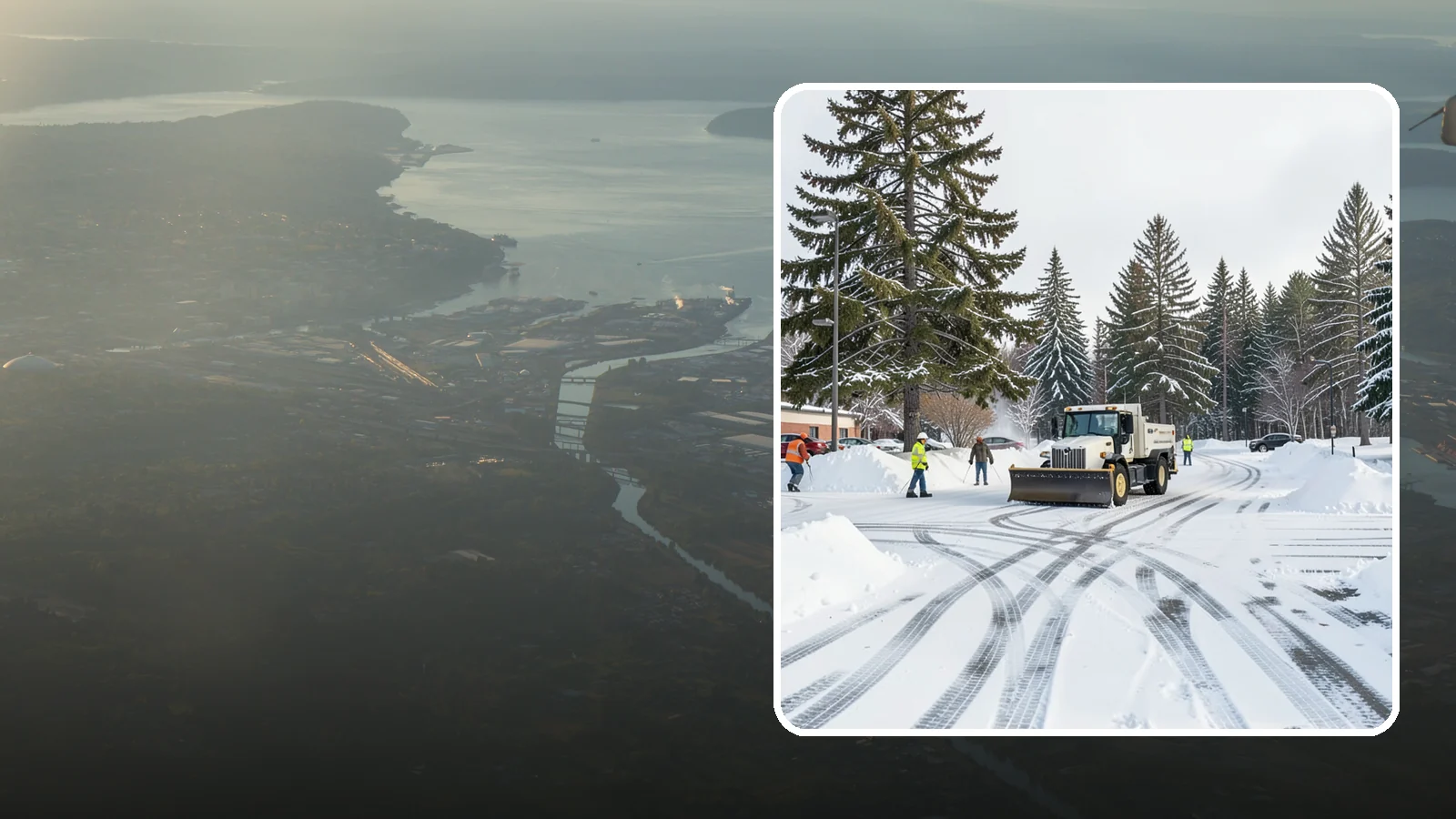 Municipal Parking Lot Snow Removal in Fife, Pierce County, WA - We clear municipal building lots so Western Washington residents and staff can reach public services in any winter weather.