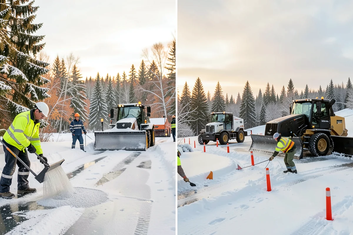 Municipal Parking Lot Snow Removal in Gig Harbor, Pierce County, WA - Coordinate public lots, staff parking, and entrances with facility staff