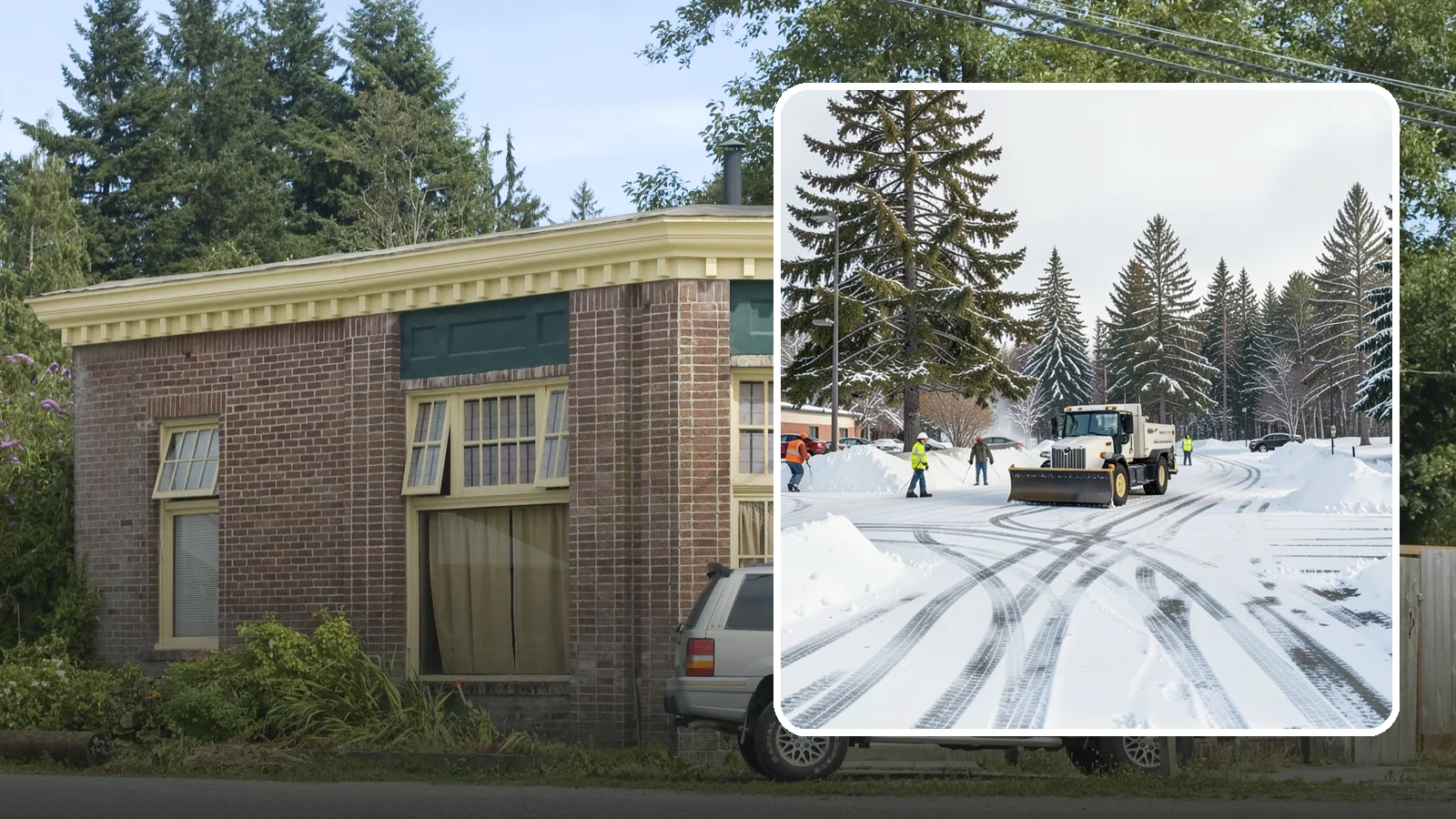Municipal Parking Lot Snow Removal in Hamilton, Skagit County, WA - We clear municipal building lots so Western Washington residents and staff can reach public services in any winter weather.
