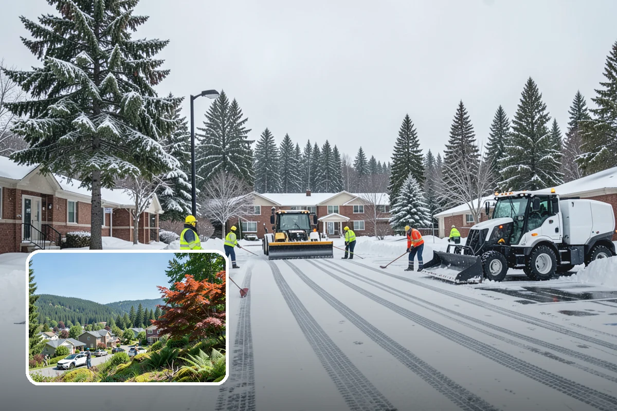 Municipal Parking Lot Snow Removal in Index, Snohomish County, WA - Public and staff parking stay open so services continue during storms