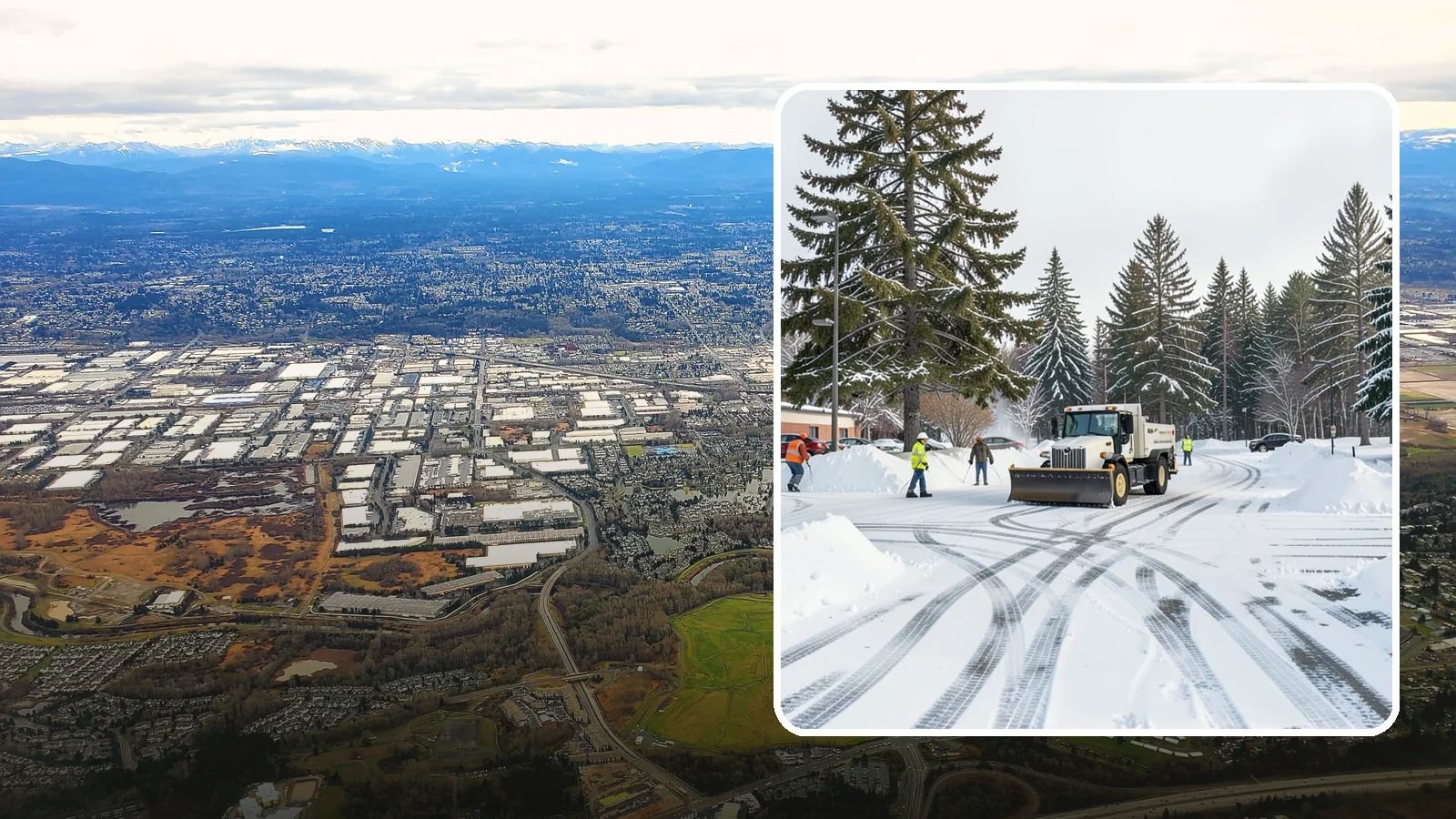 Municipal Parking Lot Snow Removal in Kent, King County, WA - We clear municipal building lots so Western Washington residents and staff can reach public services in any winter weather.