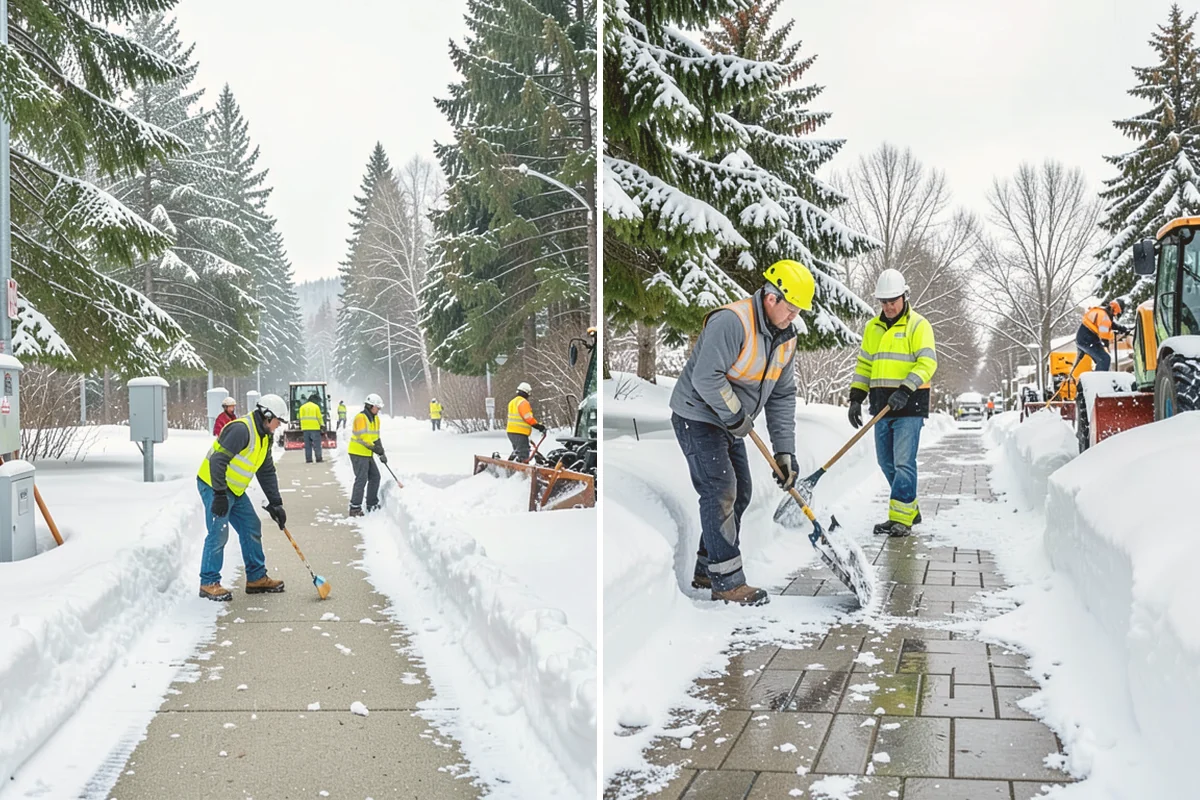 Municipal Parking Lot Snow Removal in Kent, King County, WA - Coordinate public lots, staff parking, and entrances with facility staff