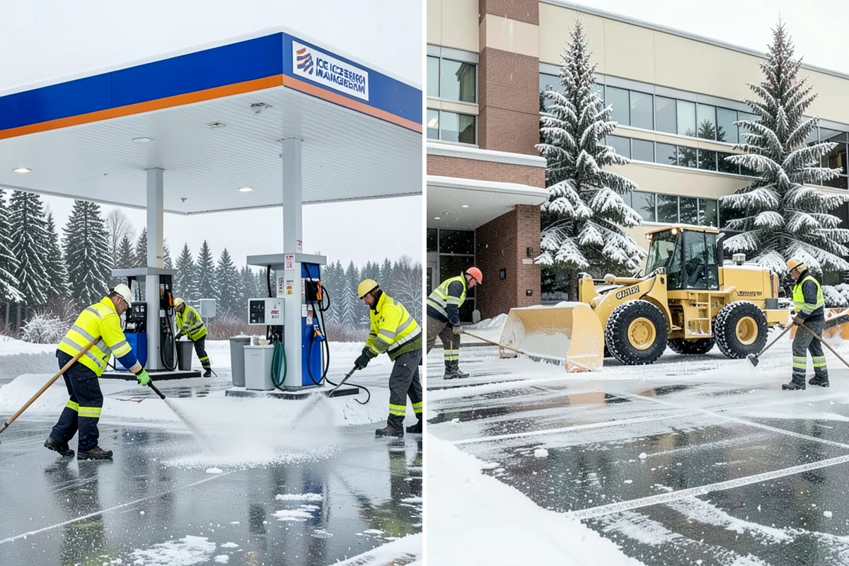 Municipal Parking Lot Snow Removal in Lake Forest Park, King County, WA - Coordinate public lots, staff parking, and entrances with facility staff