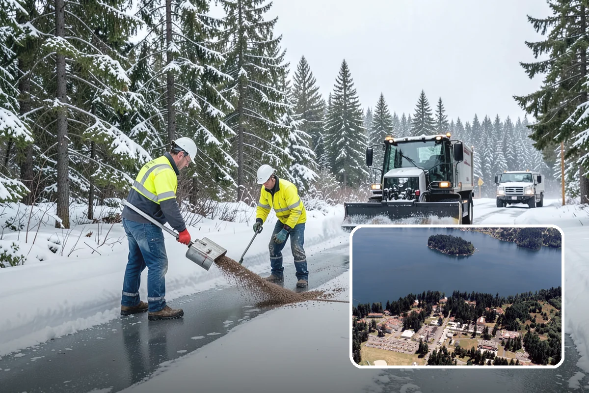 Municipal Parking Lot Snow Removal in Lakewood, Pierce County, WA - Public and staff parking stay open so services continue during storms