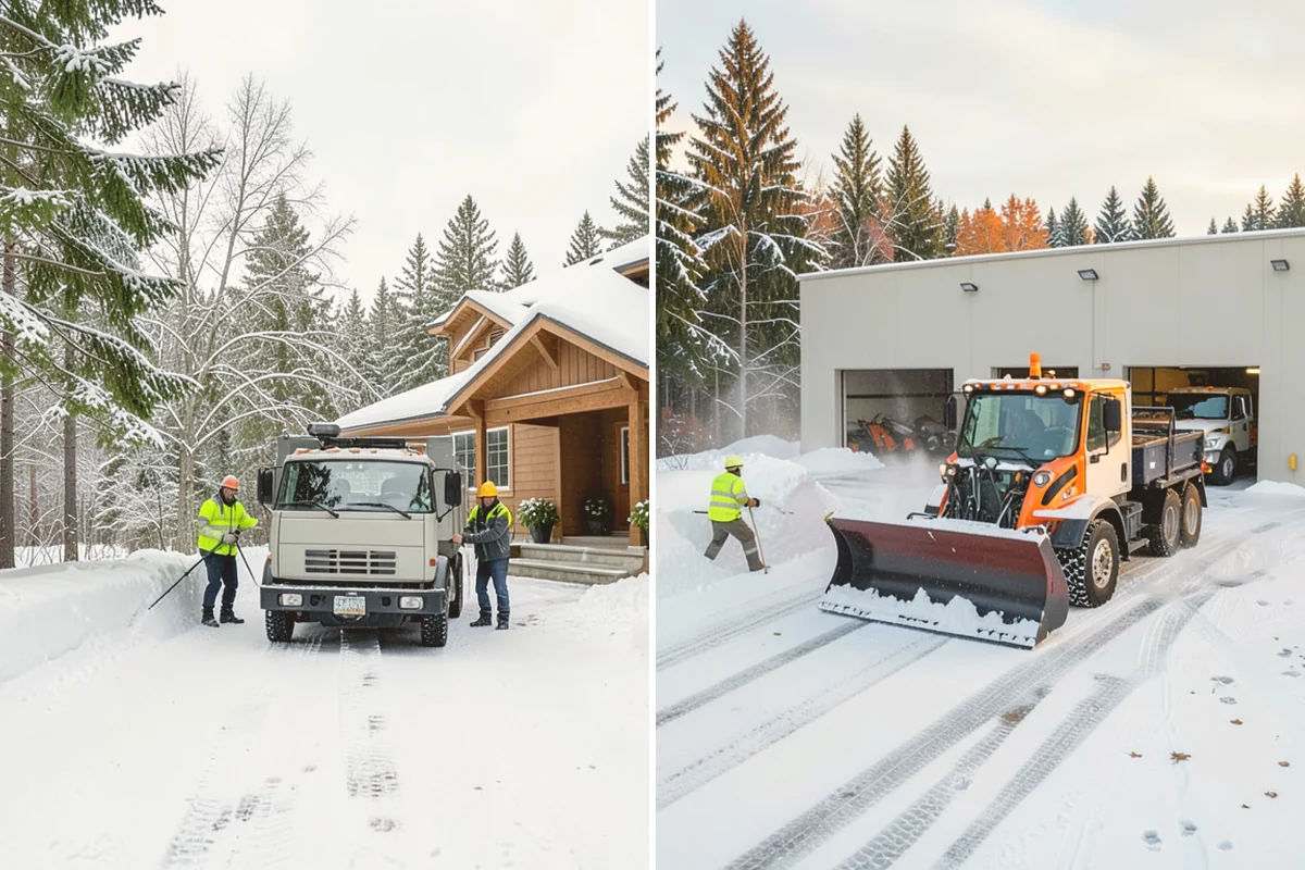 Municipal Parking Lot Snow Removal in Langley, Island County, WA - Coordinate public lots, staff parking, and entrances with facility staff