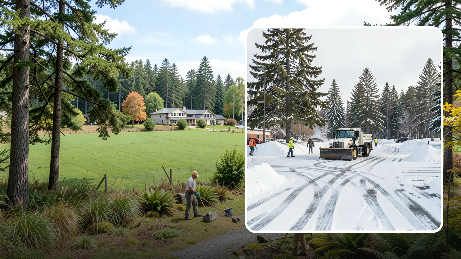 Municipal Parking Lot Snow Removal in Lyman, Skagit County, WA - We clear municipal building lots so Western Washington residents and staff can reach public services in any winter weather.
