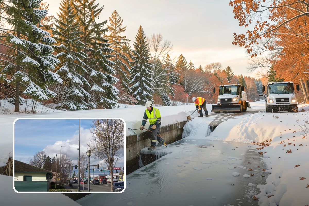 Municipal Parking Lot Snow Removal in Marysville, Snohomish County, WA - Public and staff parking stay open so services continue during storms