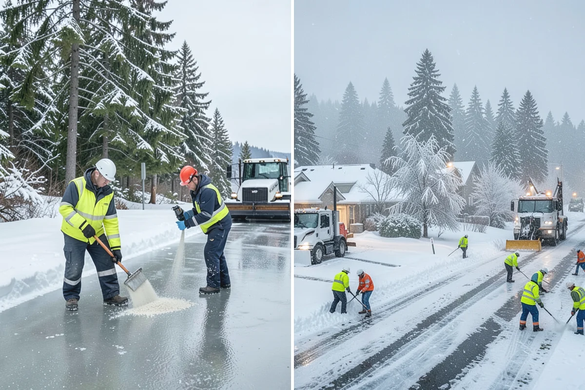 Municipal Parking Lot Snow Removal in Medina, King County, WA - Coordinate public lots, staff parking, and entrances with facility staff