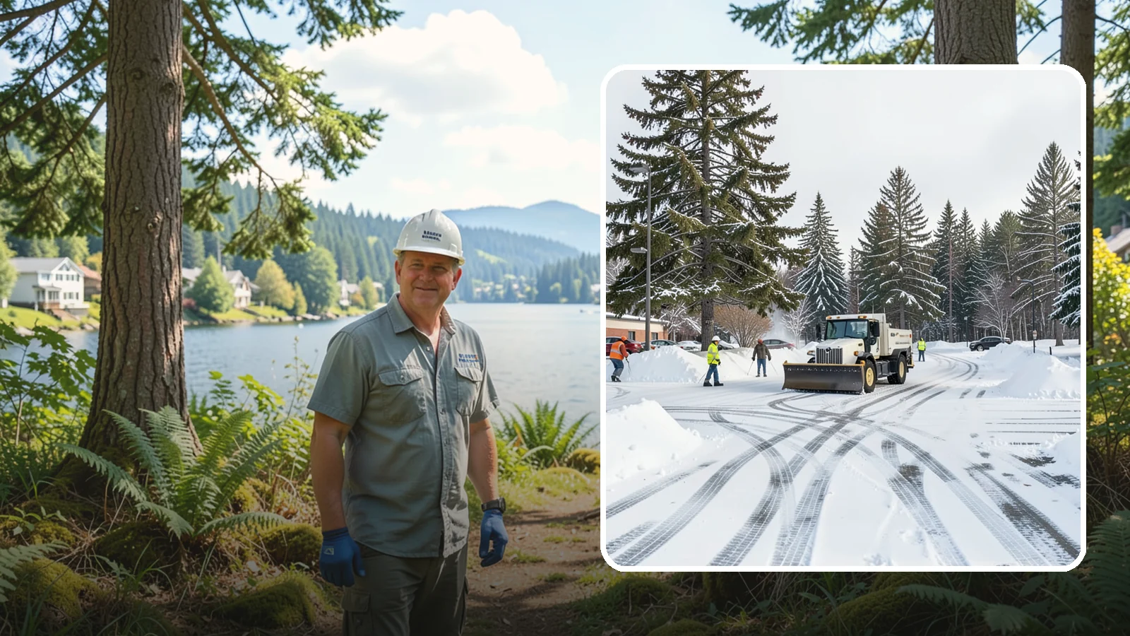 Municipal Parking Lot Snow Removal in Milton, King County, WA - We clear municipal building lots so Western Washington residents and staff can reach public services in any winter weather.