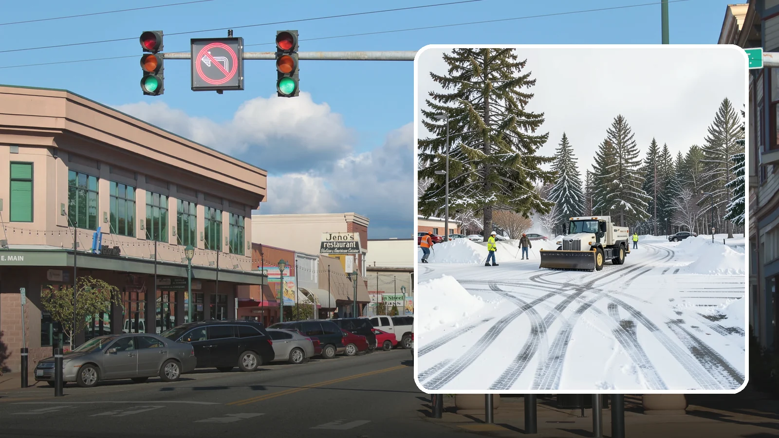 Municipal Parking Lot Snow Removal in Monroe, Snohomish County, WA - We clear municipal building lots so Western Washington residents and staff can reach public services in any winter weather.
