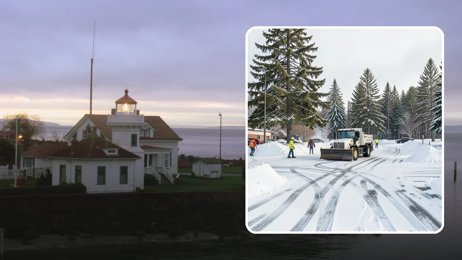 Municipal Parking Lot Snow Removal in Mukilteo, Snohomish County, WA - We clear municipal building lots so Western Washington residents and staff can reach public services in any winter weather.