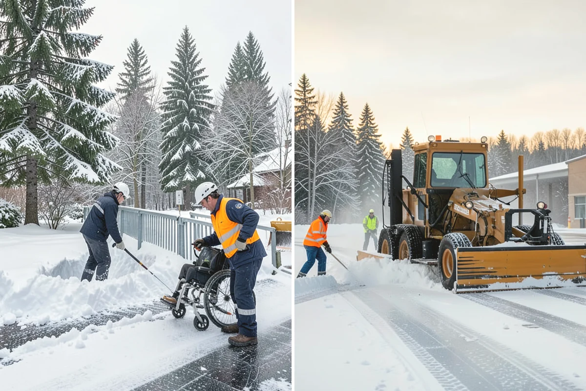 Municipal Parking Lot Snow Removal in North Bend, King County, WA - Coordinate public lots, staff parking, and entrances with facility staff