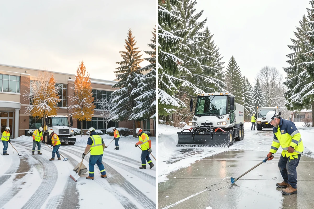 Municipal Parking Lot Snow Removal in Oak Harbor, Island County, WA - Coordinate public lots, staff parking, and entrances with facility staff