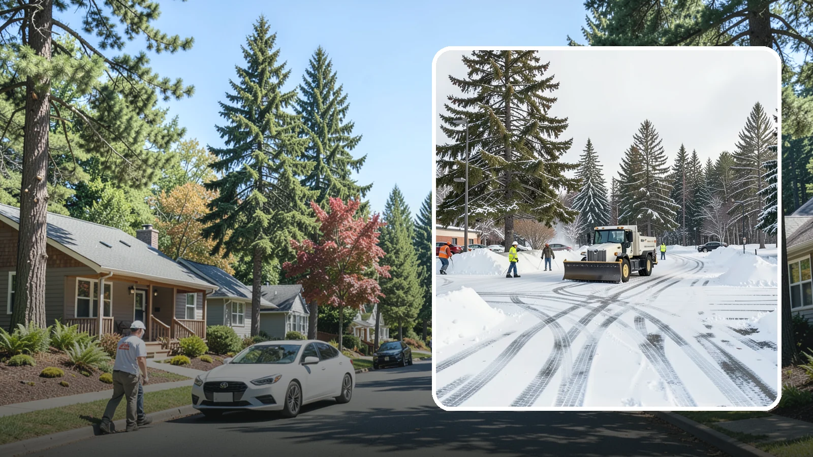 Municipal Parking Lot Snow Removal in Orting, Pierce County, WA - We clear municipal building lots so Western Washington residents and staff can reach public services in any winter weather.