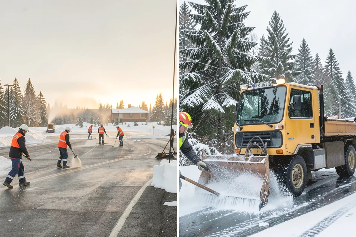 Municipal Parking Lot Snow Removal in Ruston, Pierce County, WA - Coordinate public lots, staff parking, and entrances with facility staff
