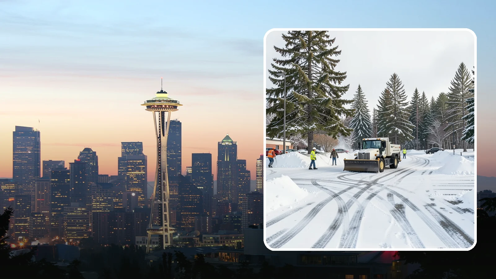 Municipal Parking Lot Snow Removal in Seattle, King County, WA - We clear municipal building lots so Western Washington residents and staff can reach public services in any winter weather.