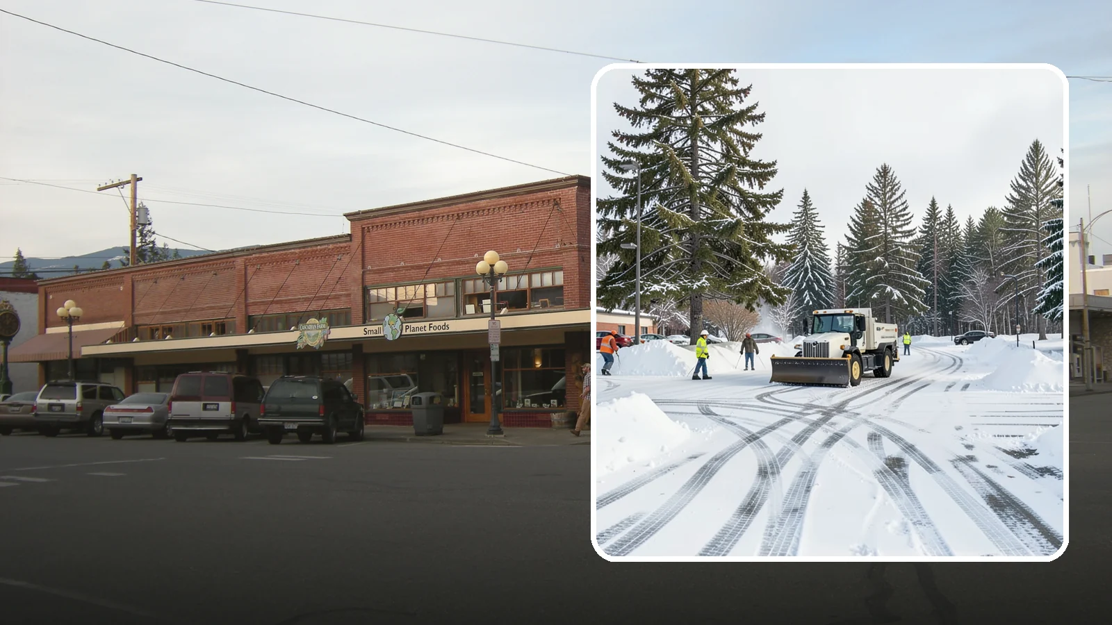 Municipal Parking Lot Snow Removal in Sedro-Woolley, Skagit County, WA - We clear municipal building lots so Western Washington residents and staff can reach public services in any winter weather.
