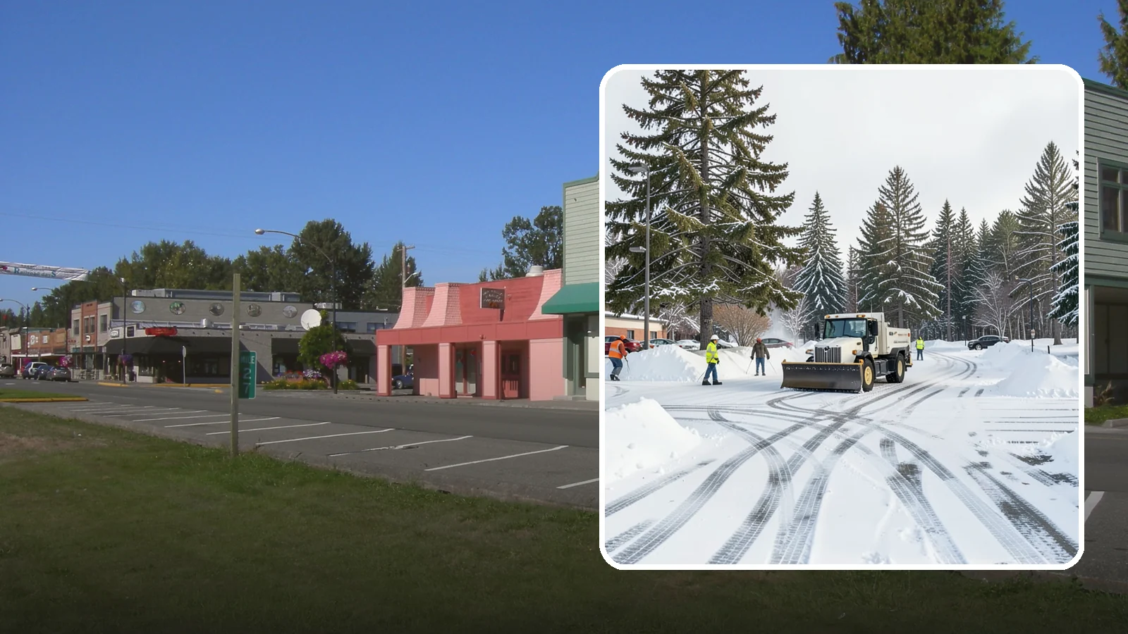 Municipal Parking Lot Snow Removal in Snoqualmie, King County, WA - We clear municipal building lots so Western Washington residents and staff can reach public services in any winter weather.